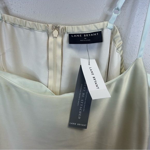 Lane Bryant Cream Satin Dress - Picture 9 of 15